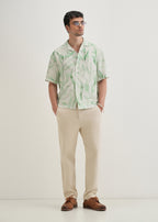 Green Soft Stroke Printed Shirt