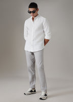 Grey Linen Trouser