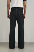 Fake Denim Relaxed Bootcut Pant