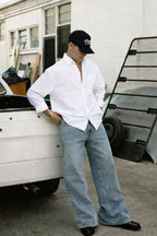 Blue Wash Clean Flare Fit Jeans