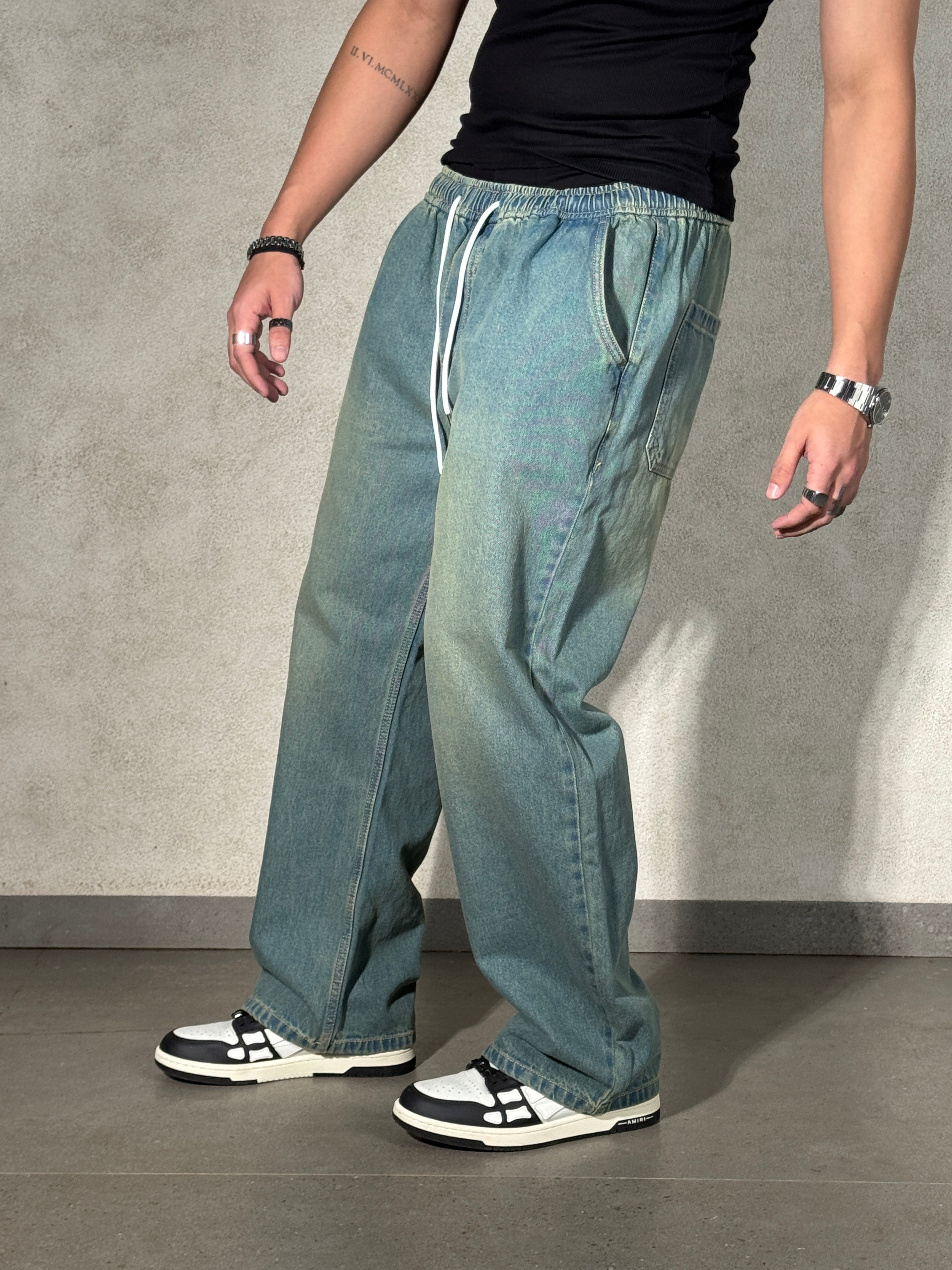 Flex Baggy Denim Joggers