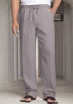 Pack of 2 Light Gray , Dark Gray Linen Regular Fit Pant