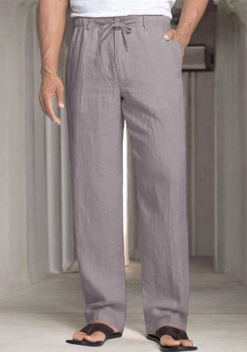 Pack of 2 Light Gray , Dark Gray Linen Regular Fit Pant
