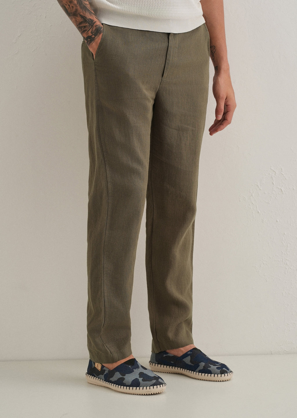 Light Olive Linen Pant