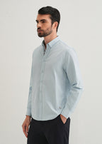 Light Blue Contrast Placket Shirt
