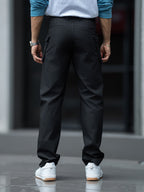 Submarine Flap Pocket Black Cargo Pant