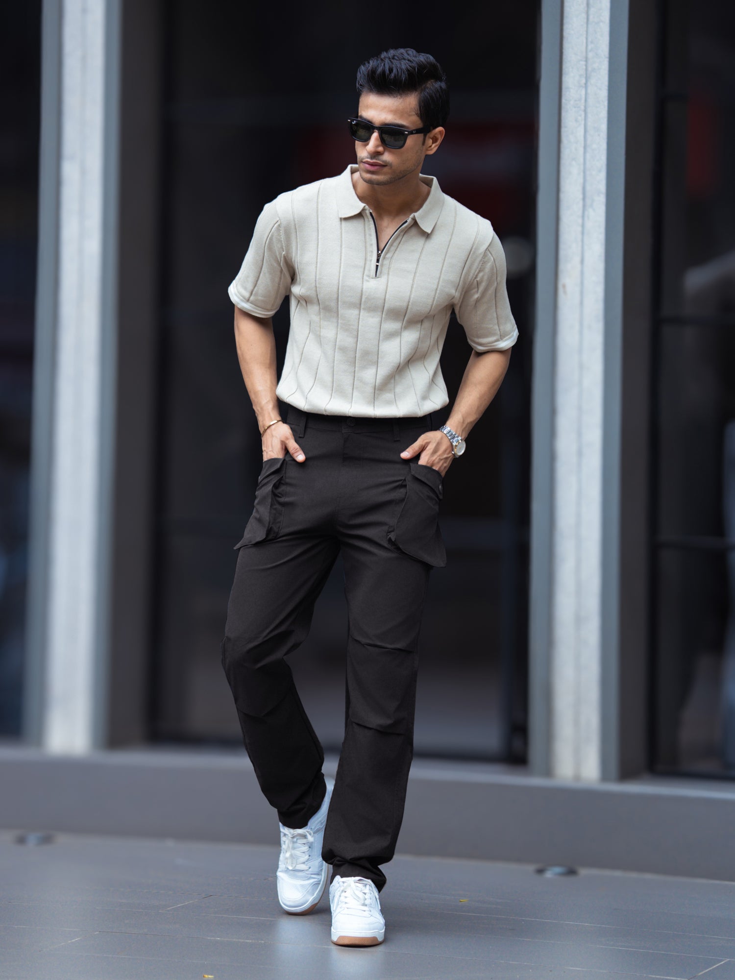 Submarine Flap Pocket Dark Grey Cargo Pant