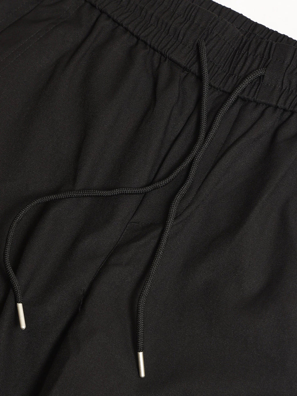 Black Cross-Pocket Baggy Fit Cargo