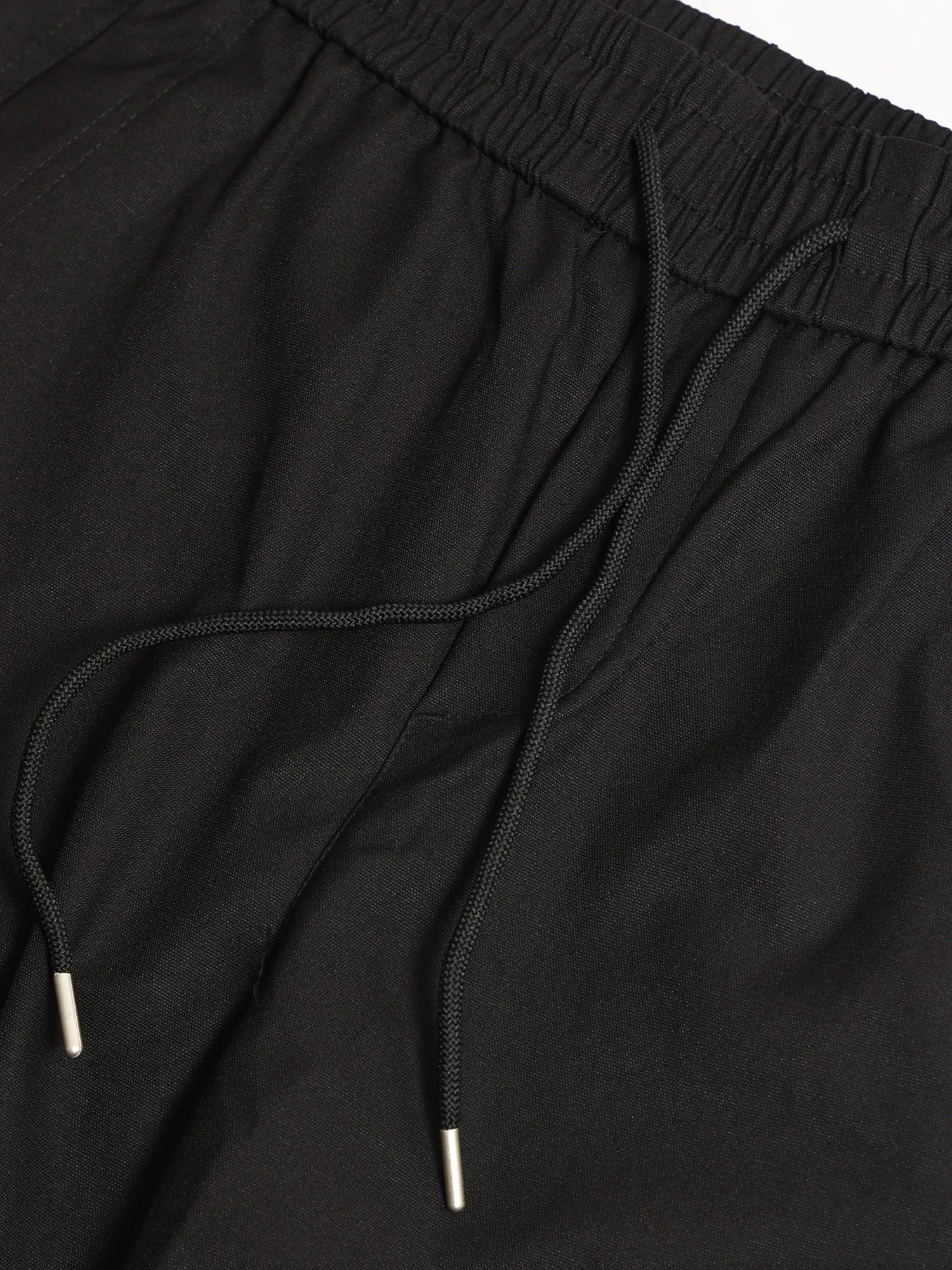 Black Cross-Pocket Baggy Fit Cargo