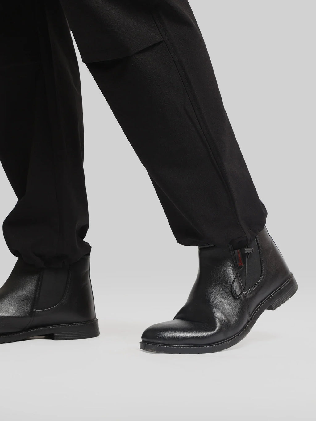 Twin Fold Pocket Black Baggy Fit Cargo