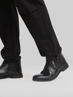 Twin Fold Pocket Black Baggy Fit Cargo