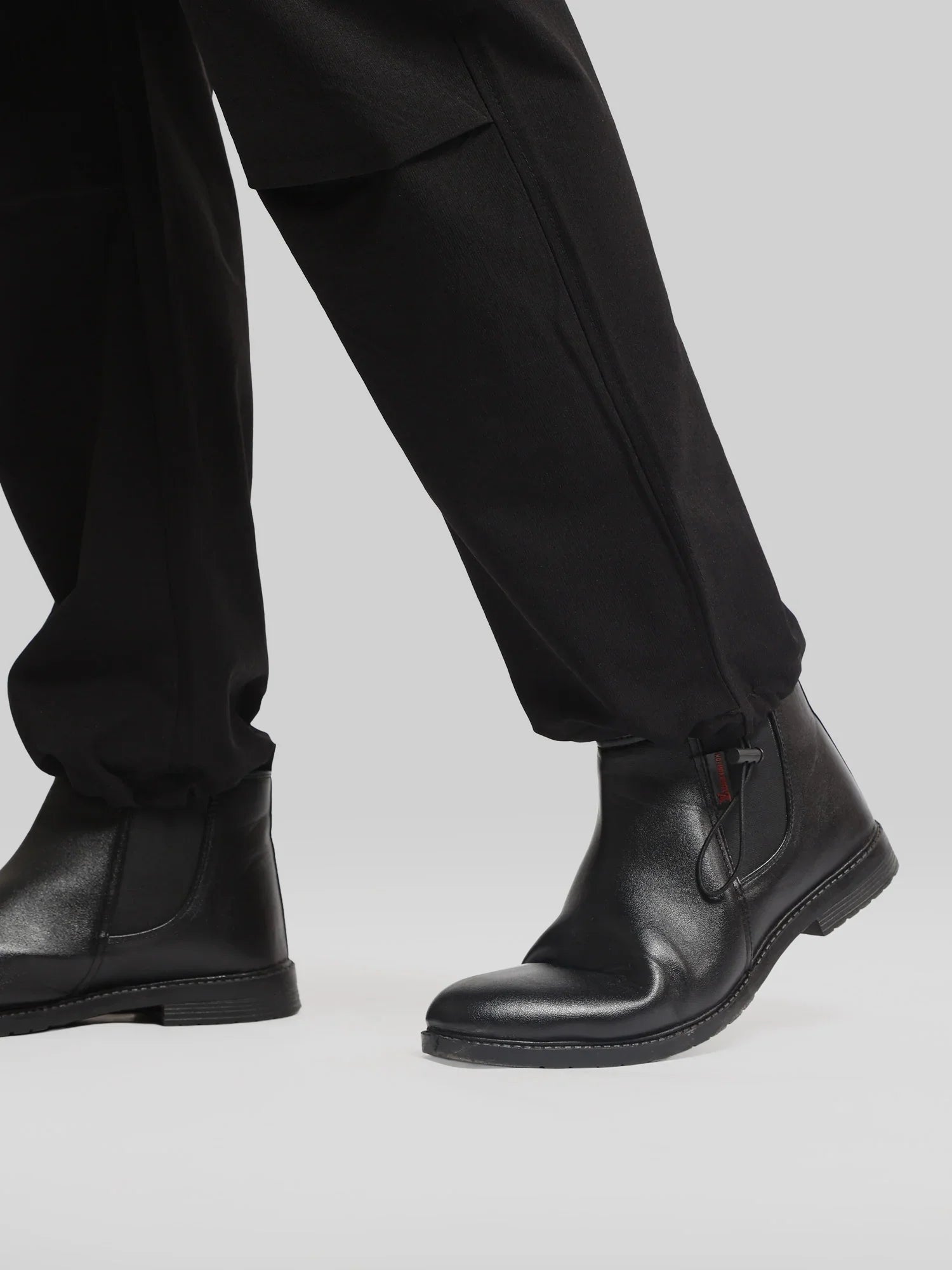 Twin Fold Pocket Black Baggy Fit Cargo