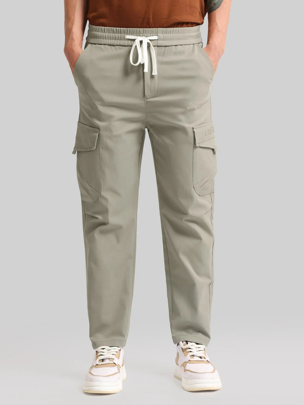 Embossed Flap Pocket Silver Sege Cargo