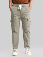 Embossed Flap Pocket Silver Sege Cargo