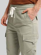 Embossed Flap Pocket Silver Sege Cargo