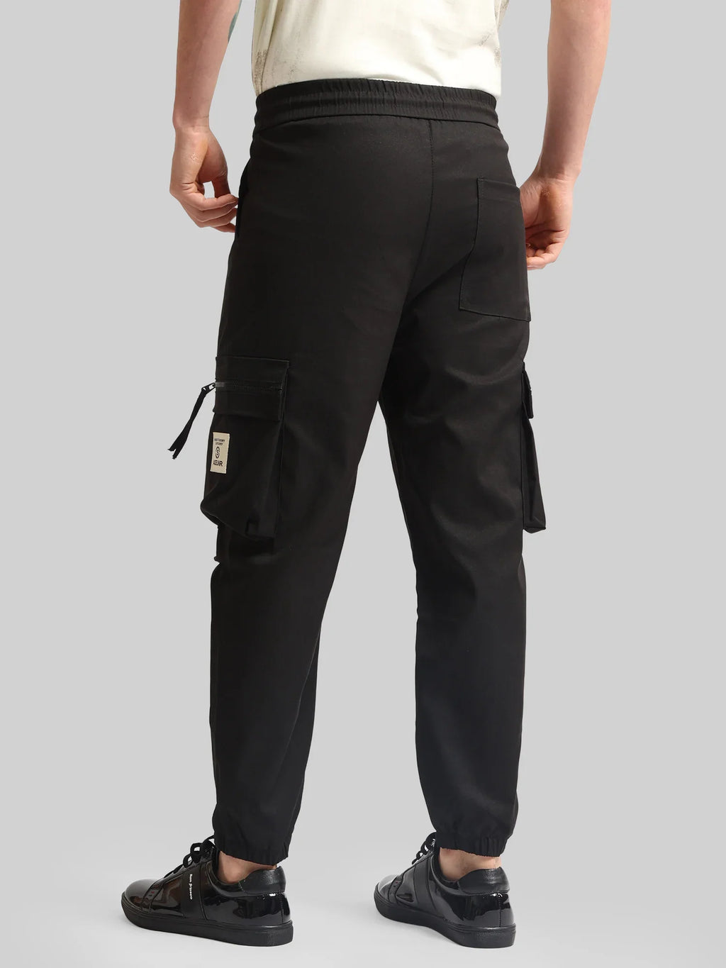 Black Cargo Pant with Side Patch Pocket