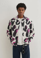 Magenta Noir Art Printed Shirt