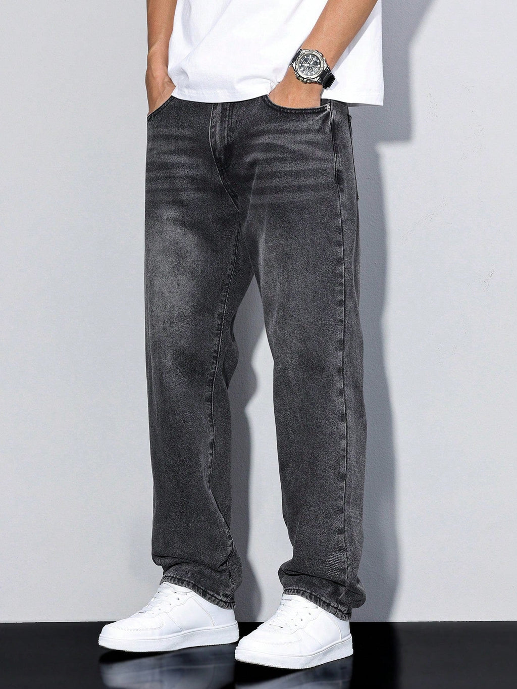 Shadow Crest Straight Fit Jeans