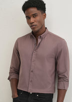 Mauve Contrast Placket Shirt