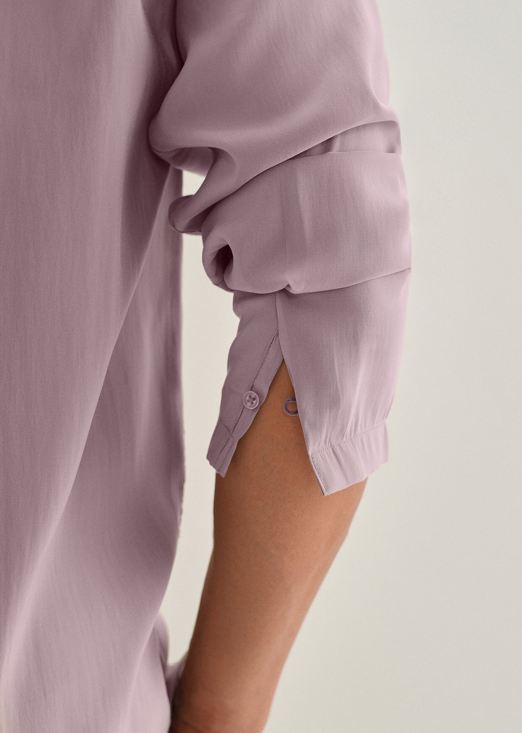 Mauve Loop Button-Down Plain Shirt