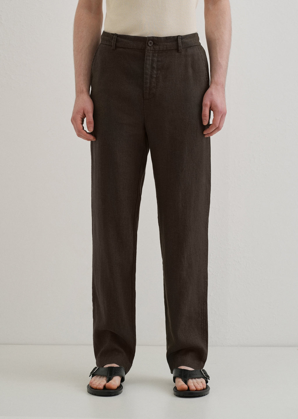 Mud Brown Linen pant