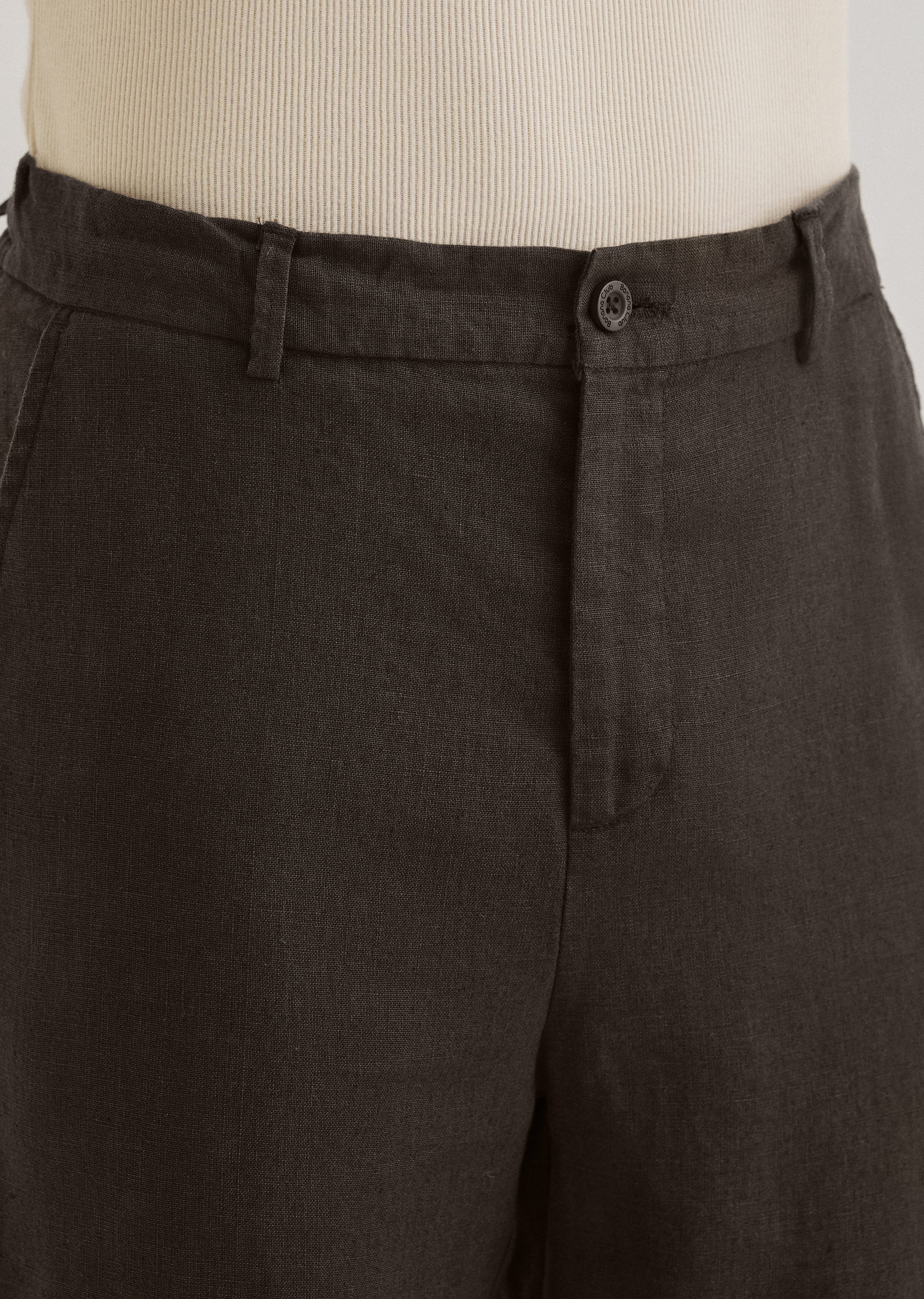Mud Brown Linen pant