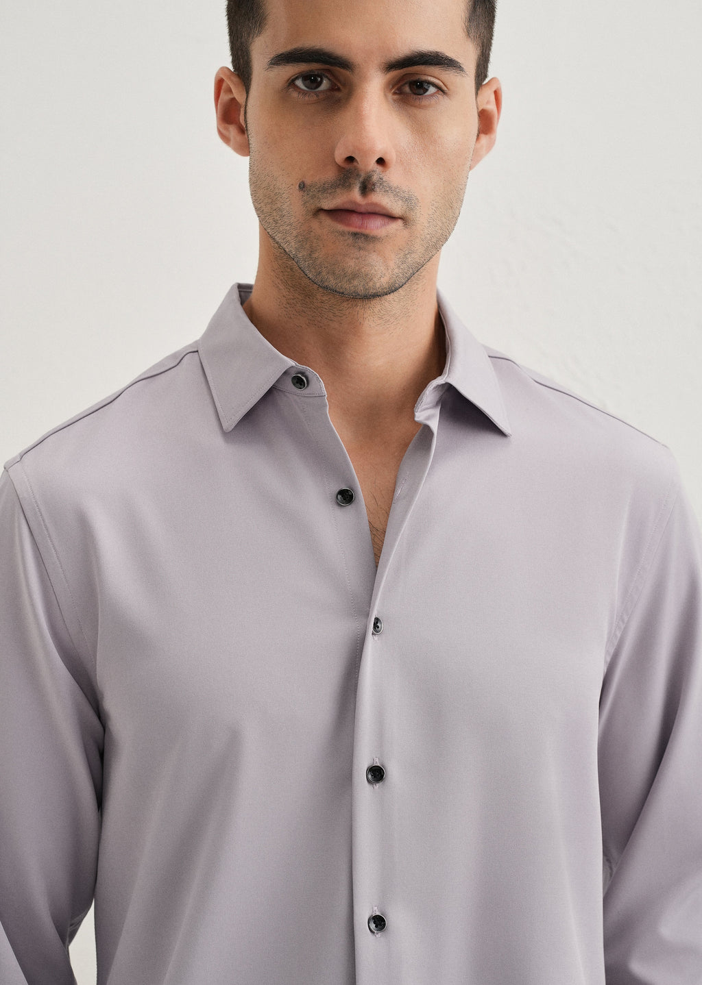 Pastel Purple Wrinkle Free Plain Shirt