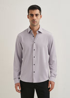 Pastel Purple Wrinkle Free Plain Shirt