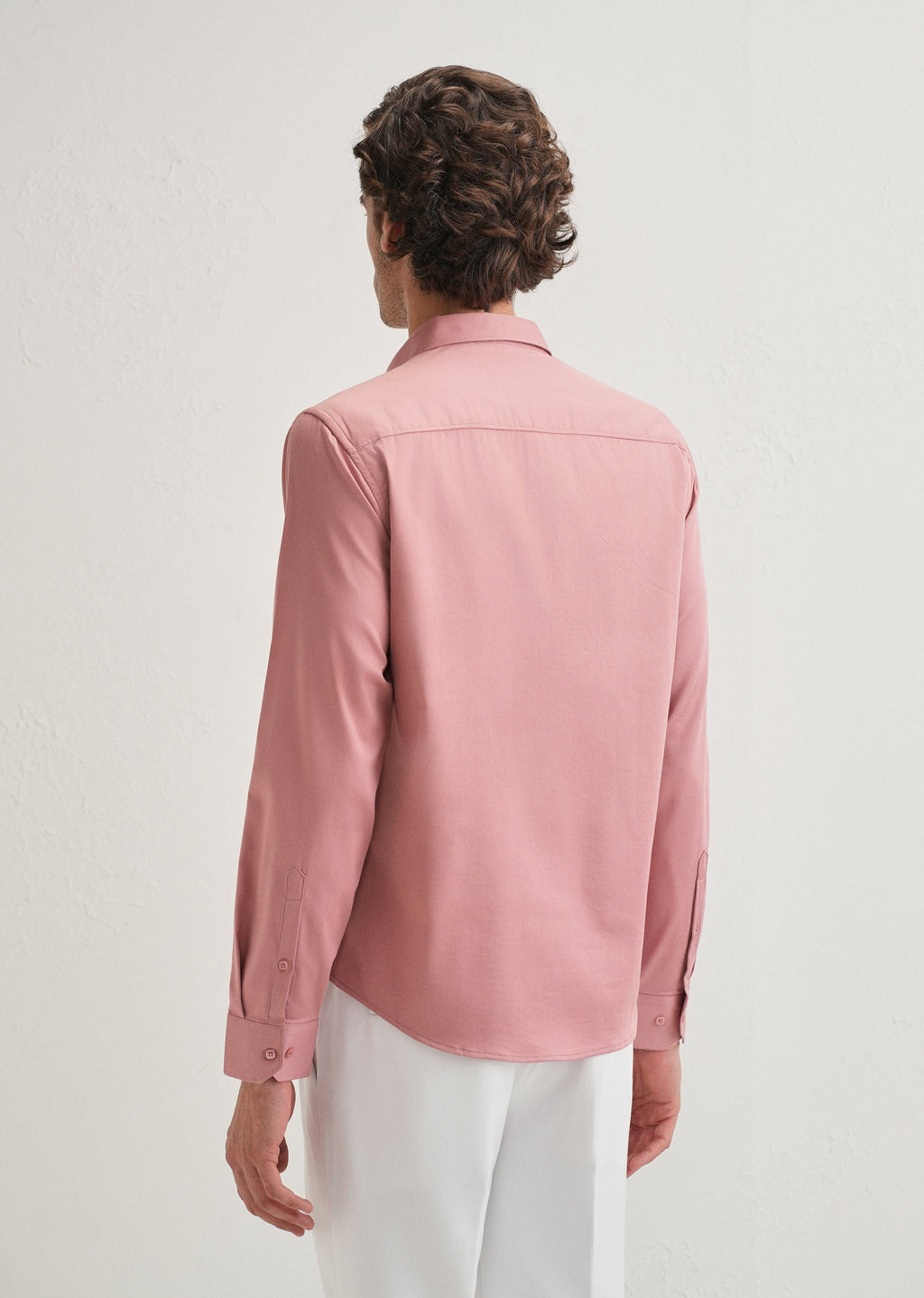 Peach Front Panel Open Pleat Shirt