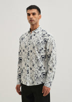 Pearl White Abstract Printed Shirt