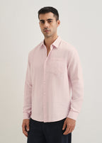Pink Plain Double Cloth Cotton Shirt