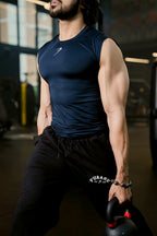 Compression Sleeveless  Tank Navy