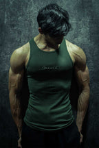 Ribbed Tank Olive