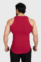 Ribbed Tank Red