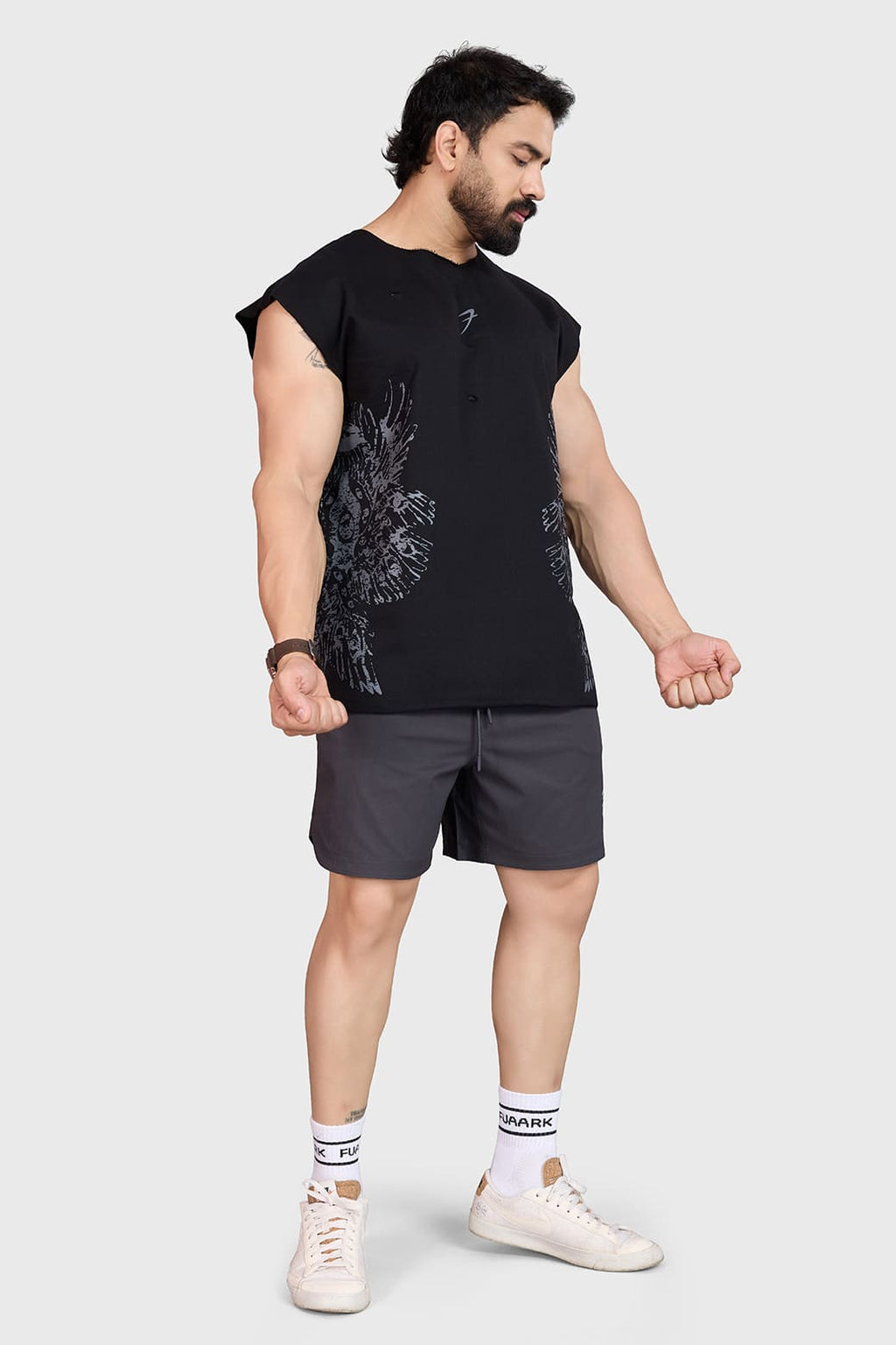 Raw Eagle Capsleeves Tank Black
