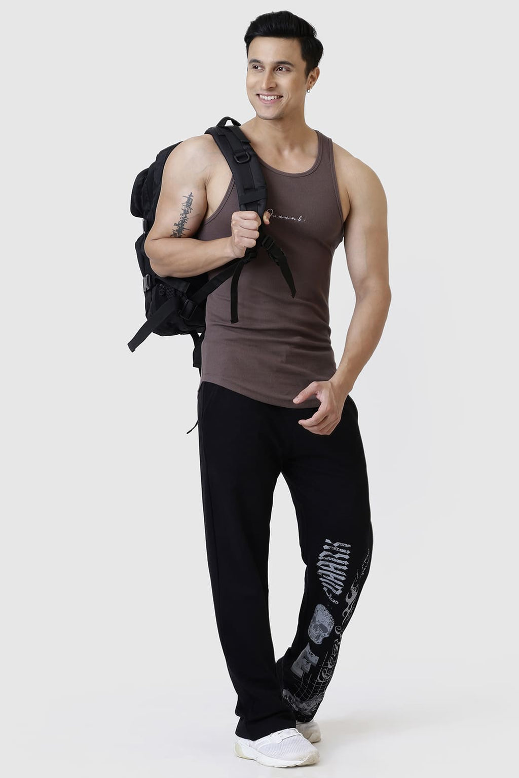 Ribbed Tank Brown