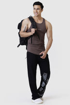 Ribbed Tank Brown