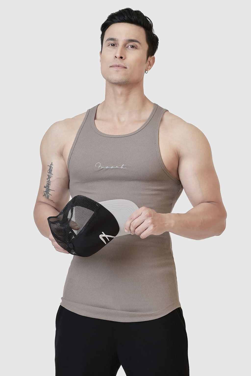 Ribbed Tank Warm Beige