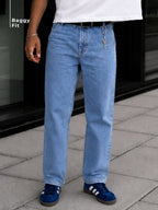 Middle Blue Baggy Jeans
