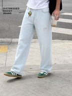 Distressed Baggy Fit Jeans