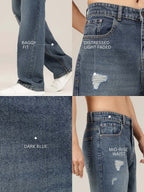 Retro Distressed Baggy Fit Jeans