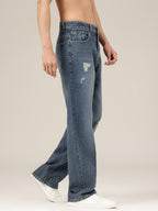 Retro Distressed Baggy Fit Jeans