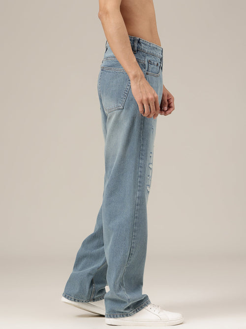 Baggy Fit Distressed Jeans