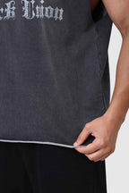 Shadow Washed Capsleeves Tank Dark Grey