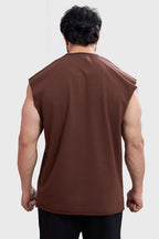 Shell Raw Capsleeves Tank Brown