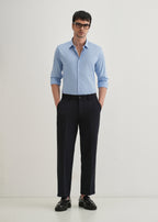 Sky Blue Windowpane Check Shirt