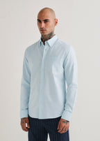 Sky Blue Plain Cotton Oxford Shirt