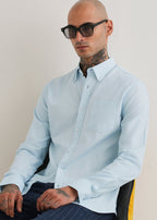 Sky Blue Plain Cotton Oxford Shirt