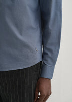 Stone Blue Contrast Placket Shirt