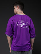 Men Printed Oversized Varsity T-Shirt
